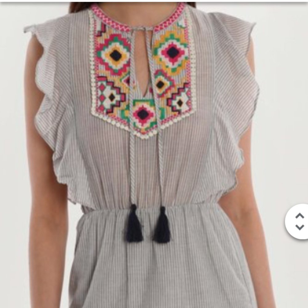 Aztec Embroidered Dress